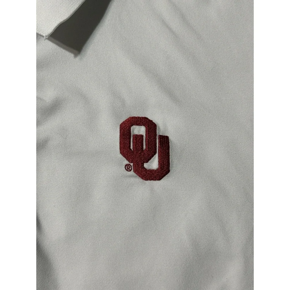 Jordan Nike NCAA Oklahoma University Sooners Polo White Shirt Mens Large CN9872
